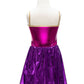 Great Pretenders Verkleedkledij Superheldin Ster jurk met cape en hoofdband - Magenta/Paars