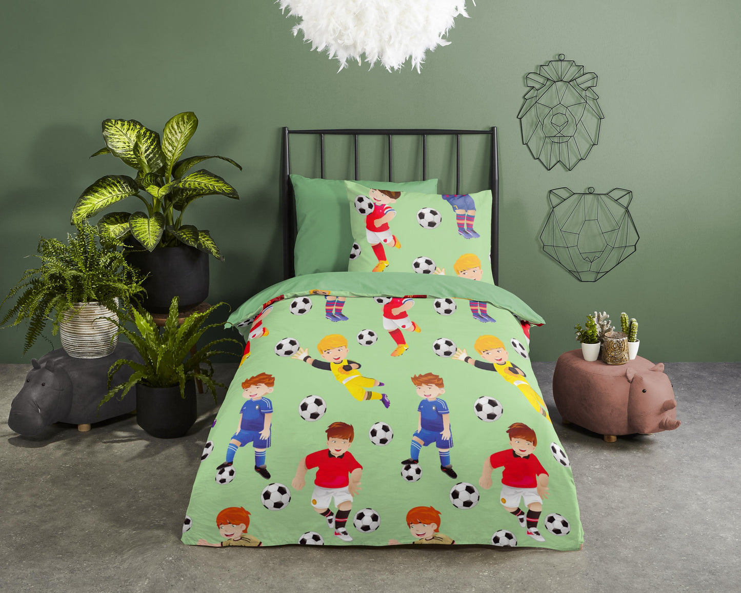 Good Morning Kids Housse de couette Go - 140x220cm + 60x70cm - Coton - Multi