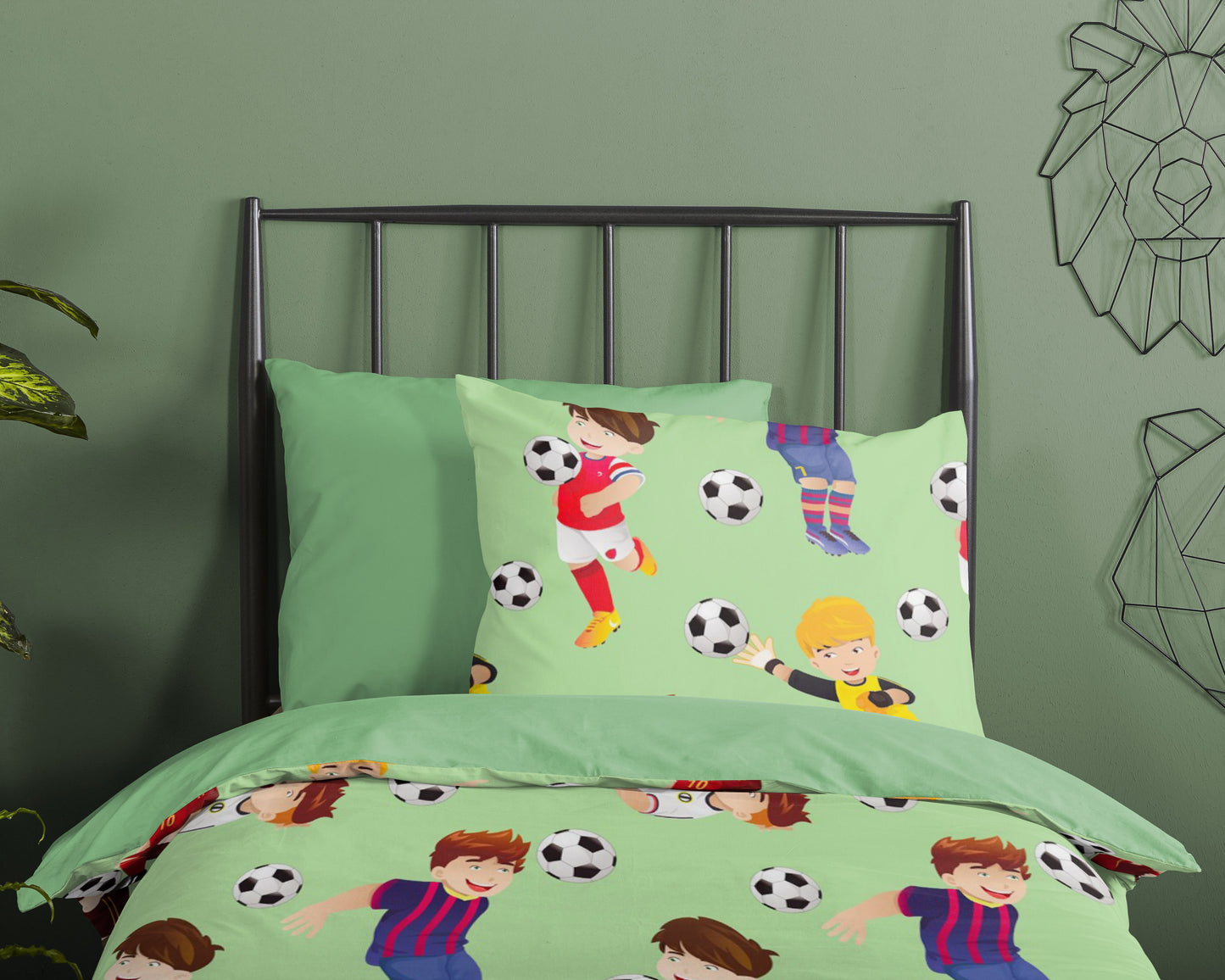 Good Morning Kids Housse de couette Go - 140x220cm + 60x70cm - Coton - Multi