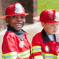 Den Goda Fen Verkleedkledij Brandweer - Kostuum bestaande uit jas, helm, bijl, badge en brandblusser - Multi