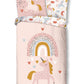 Good Morning Kids Housse de couette Unilove - 140x220cm + 60x70cm - Coton - Multi