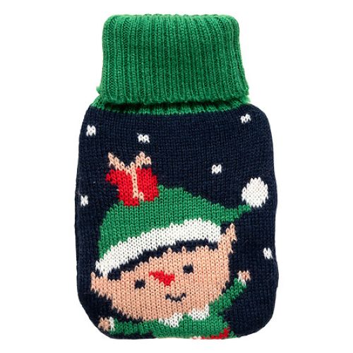 Fééric Lights and Christmas Warmwaterkruik Kerst - Elf - 7x12cm - Donkerblauw