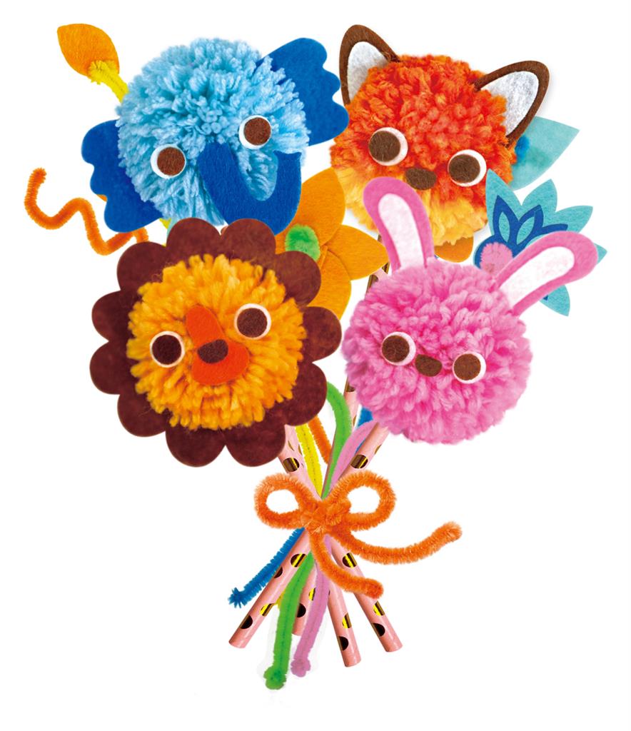 Avenir Craft Pomponkunst - Geschikt vanaf 6 jaar - Dierenboeket