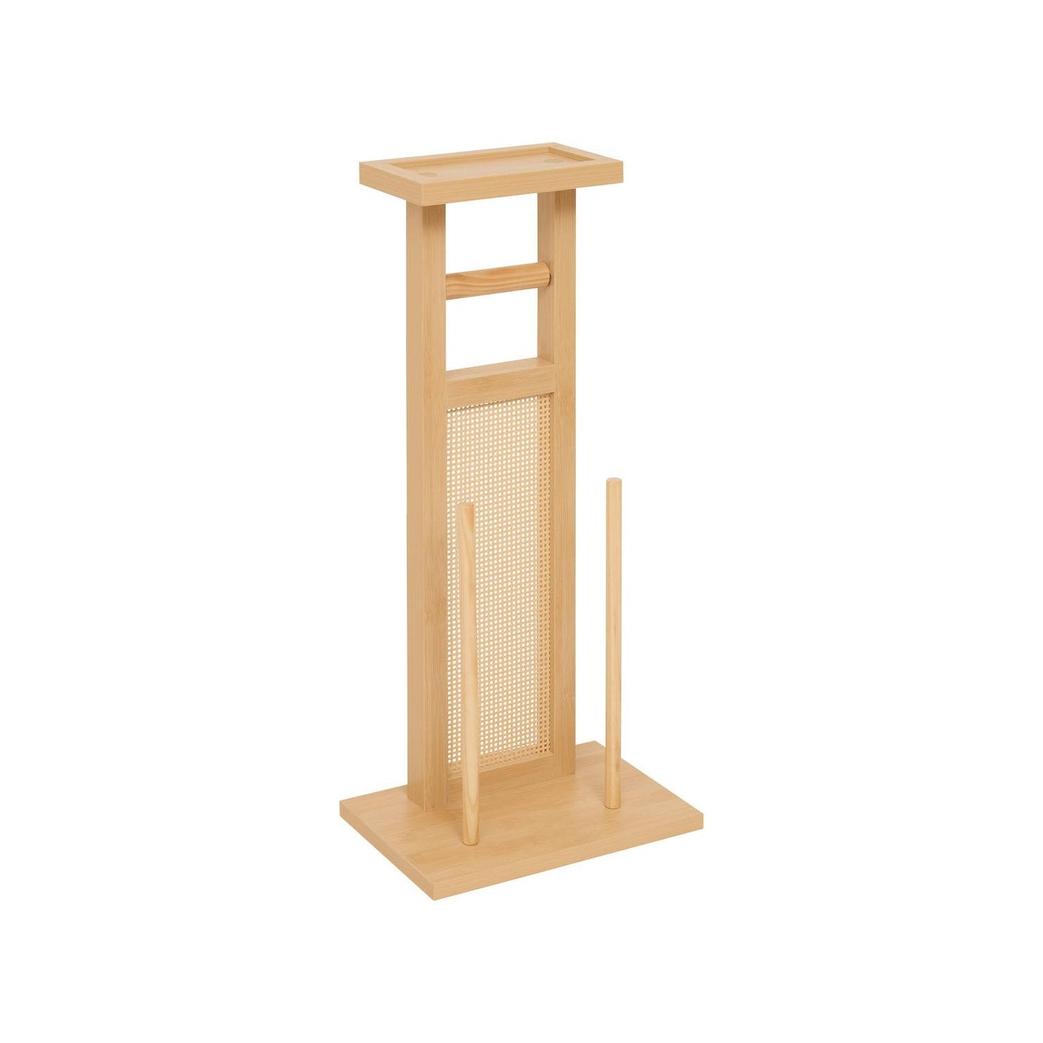 5Five Cane Toiletrolhouder staand met reserve - 28x20x65cm - Beige