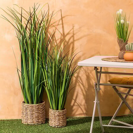 Atmosphère plante artificielle plante suspendue avec pot - 16x16x31cm - noir / vert