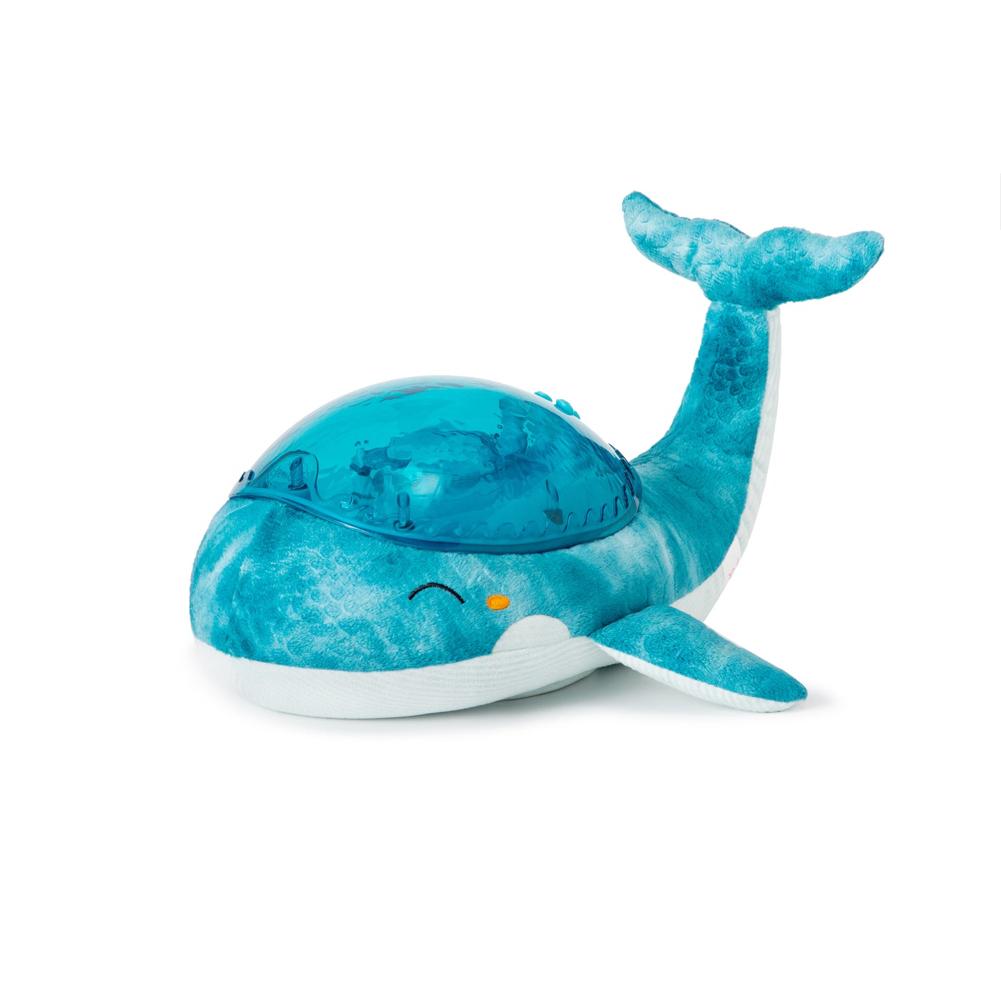 Cloud-B Tranquil Whale Rustgevende Knuffel met geluiden, projectie - Blauw