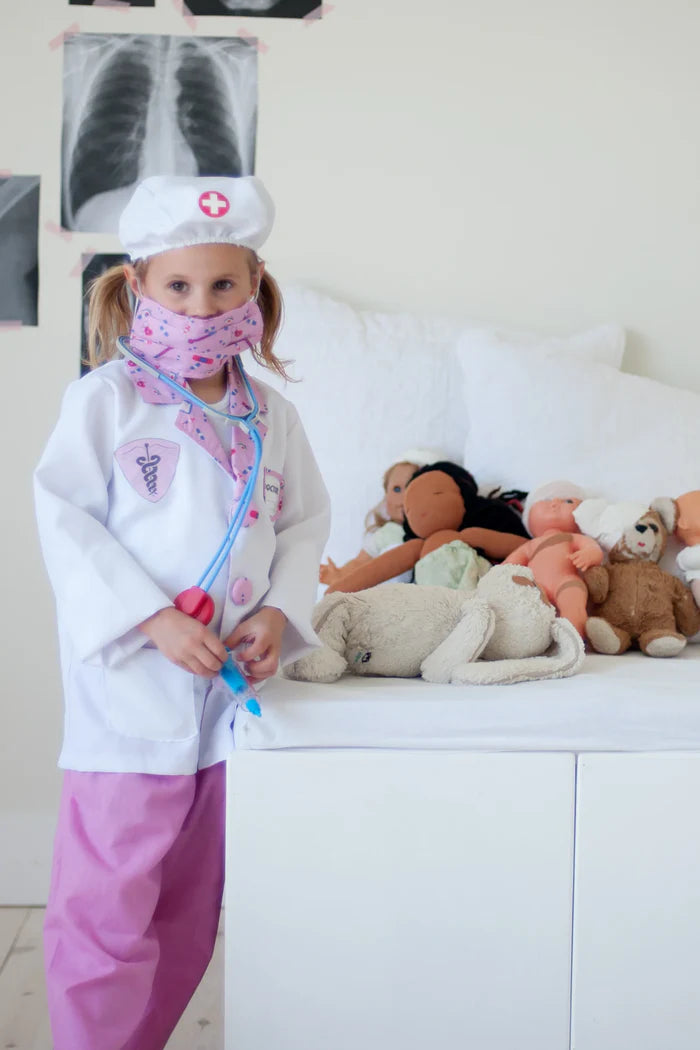 Den Goda Fen Vêtements de déguisement Docteur - Veste avec accessoires - 110-116cm - 5-6 ans - Multi