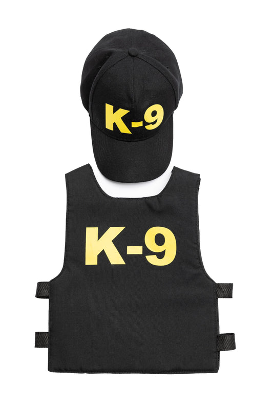 Great Pretenders Fancy Dress K9 Unit Police vest with cap and stuffed animal - Multi