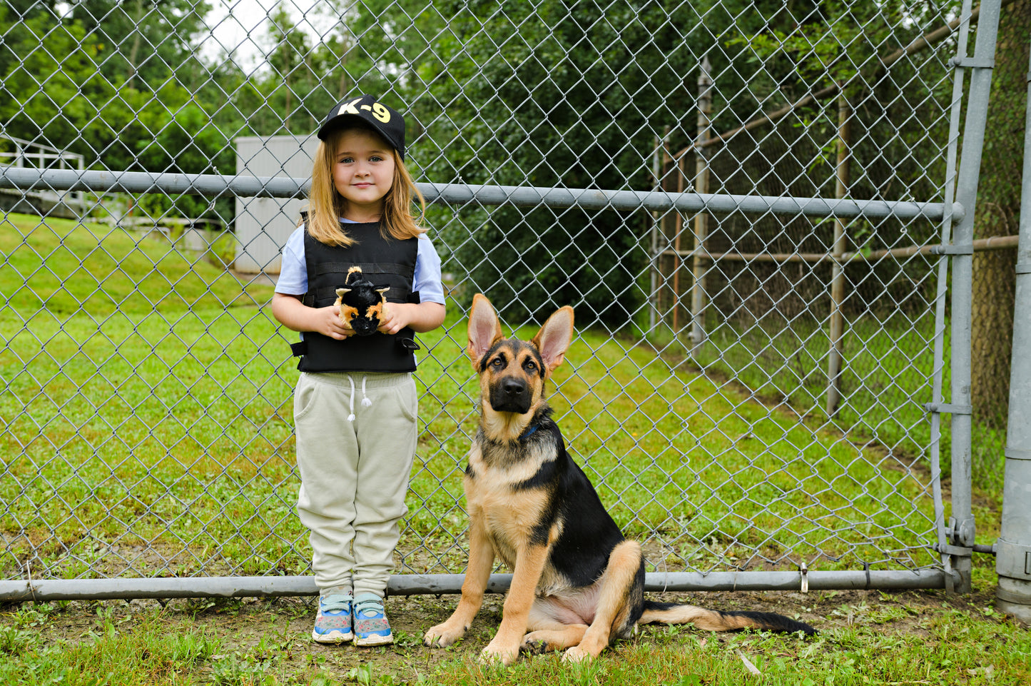 Great Pretenders Verkleedkledij K9-Unit Politie vest met pet en knuffeldier - Multi