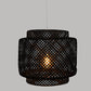 Atmosphera Hanging lamp woven Bamboo - 40 x 38 cm - Black