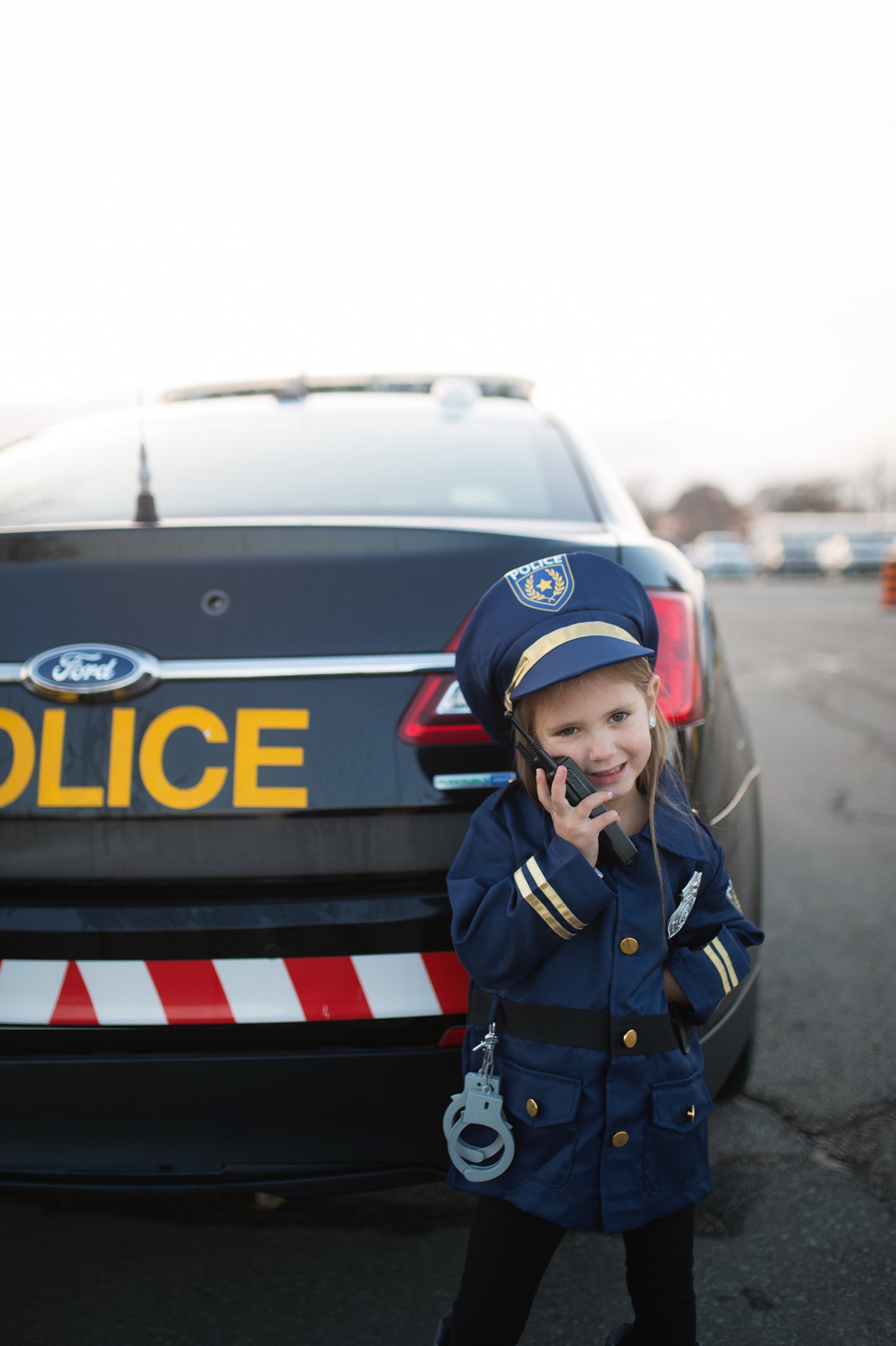 Great Pretenders Déguisement Gilet de police avec chapeau et walkie - Bleu