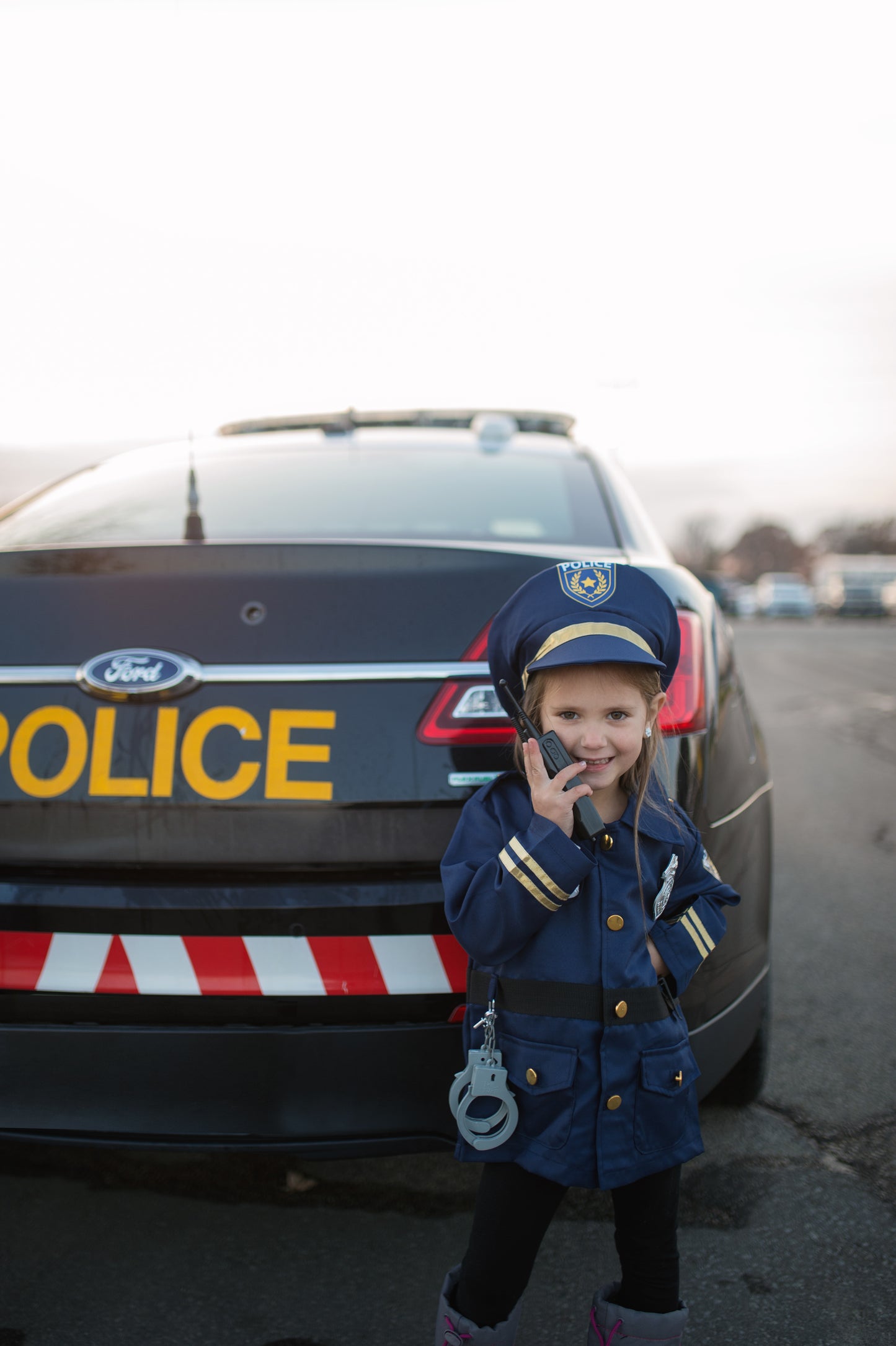 Great Pretenders Déguisement Gilet de police avec chapeau et walkie - Bleu