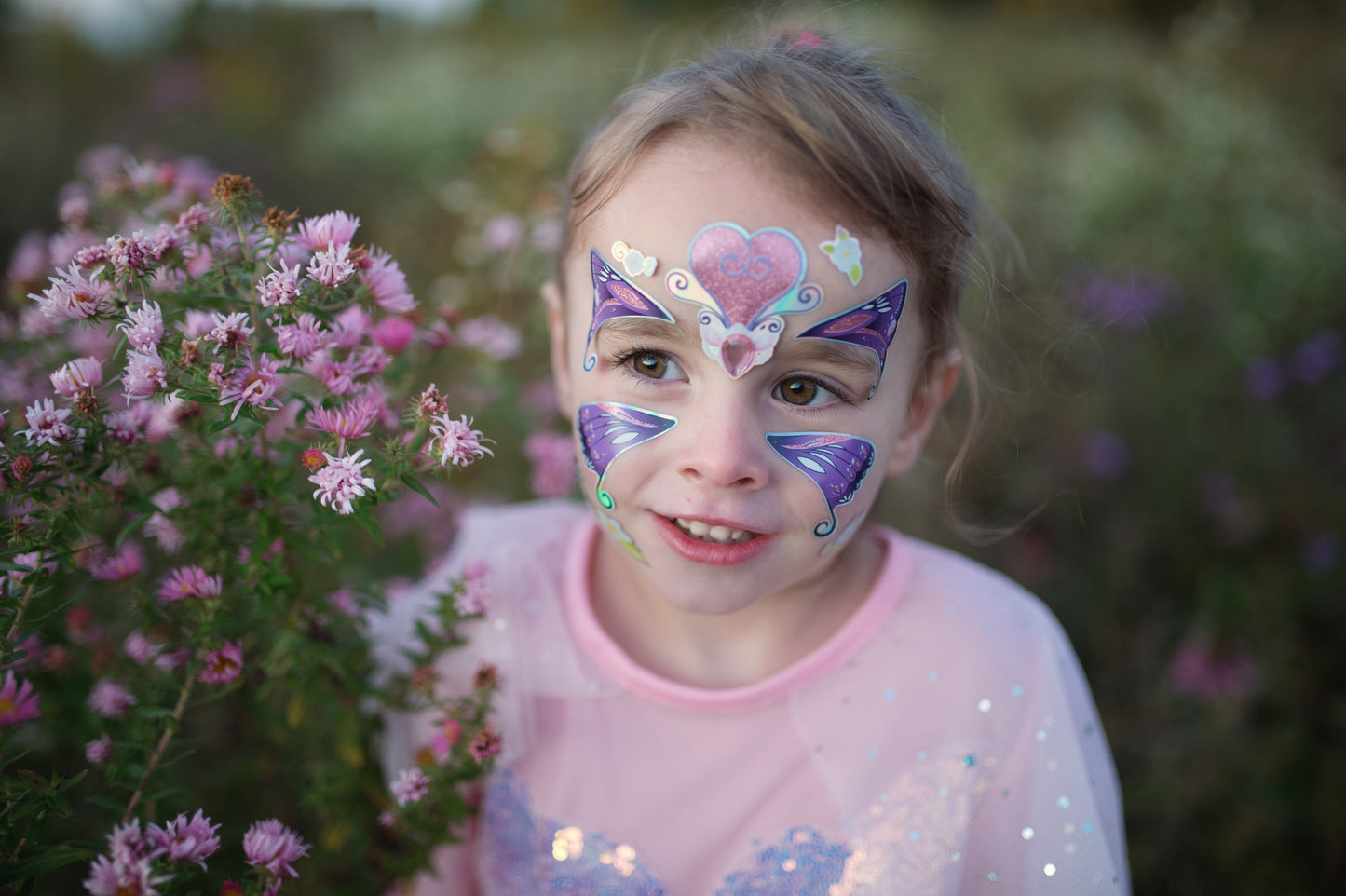 Autocollants pour le visage Great Pretenders, fée papillon