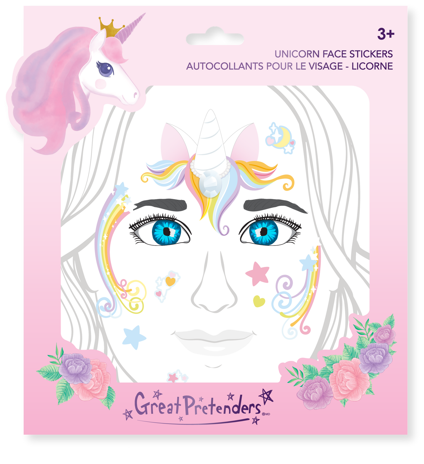 Great Pretenders Verkleden Gezicht Stickers Unicorn Fairy