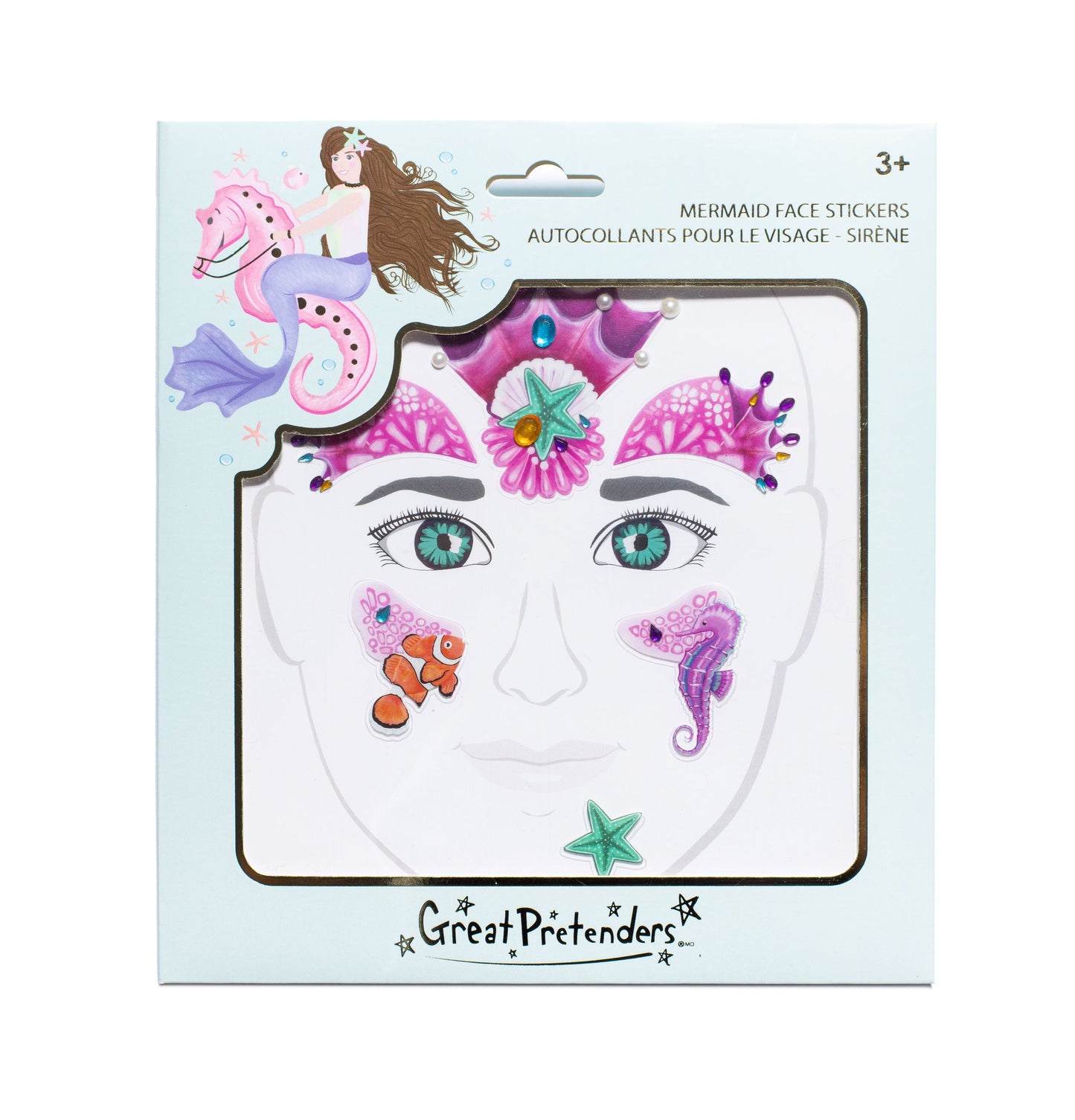 Great Pretenders Verkleden Gezicht Stickers Mermaid