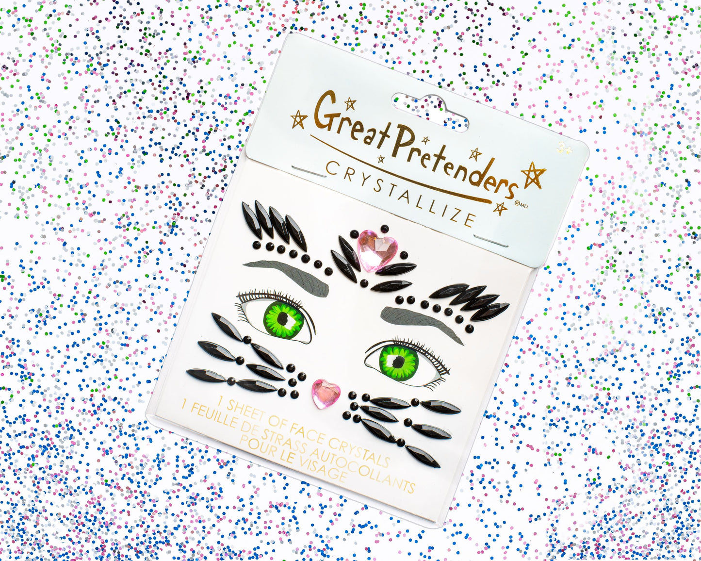 Great Pretenders Verkleden Gezicht Crystals Black Cat