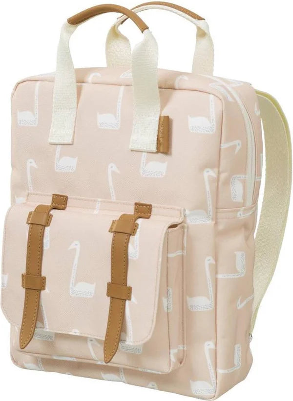 Sac à dos Fresk Cygne + gourde thermos 500ml Baies + Boîte à pain ALLC rose pailleté