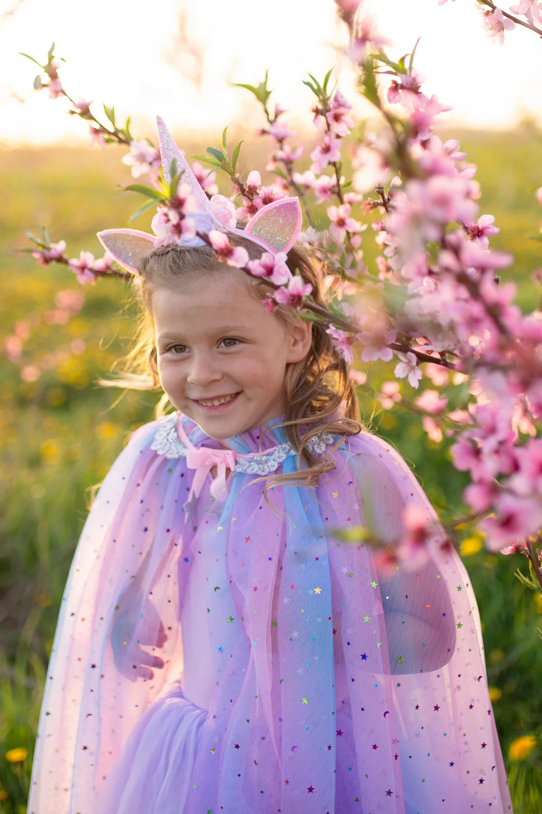 Great Pretenders Verkleedkledij Unicorn - Cape met diadeem - 4/6 jaar