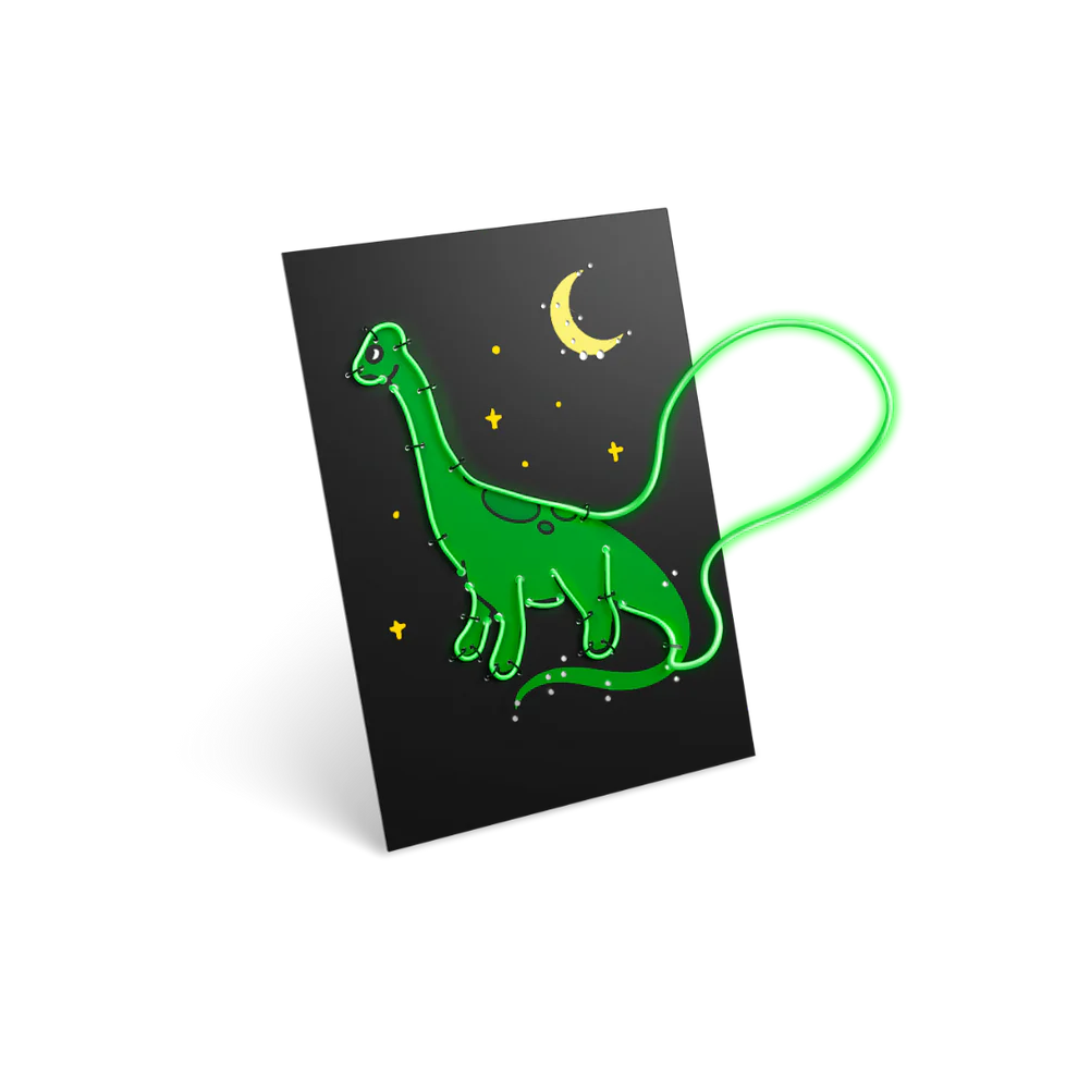 Kidywolf KidyNeon - Kit voor lichtgevende wanddecoratie - Dinosaurussen