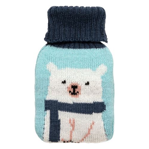 Fééric Lights and Christmas Warmwaterkruik Kerst - IJsbeer - 7x12cm - Blauw