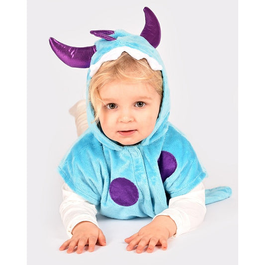 Den Goda Fen Dress Up Clothes Monster - Mini cape avec capuche - 86-110cm - 1-4 ans - Bleu