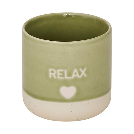 Secret de Gourmet RELAX Kop - Set van 4 stuks - 14cl - Ø6xH11cm - Porselein - Lichtgroen
