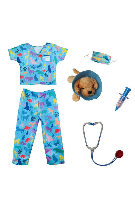 Den Goda Fen Costume Vétérinaire - Costume avec accessoires - 110-116cm - 5-6 ans - Multi