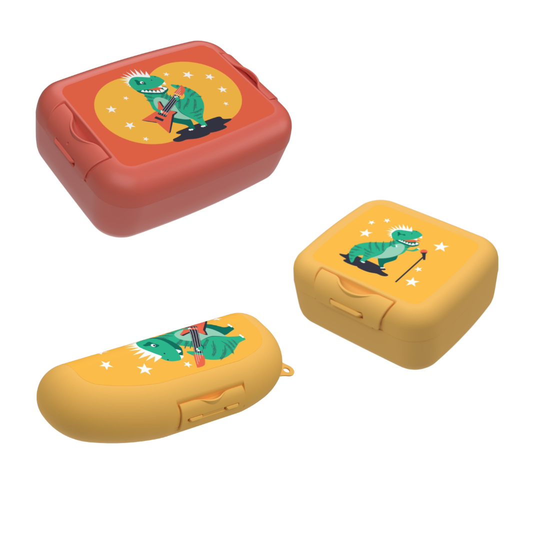 Bundel Cosy & Trendy Back to school set - Bananendoos/Snackdoos/Brooddoos - Dino