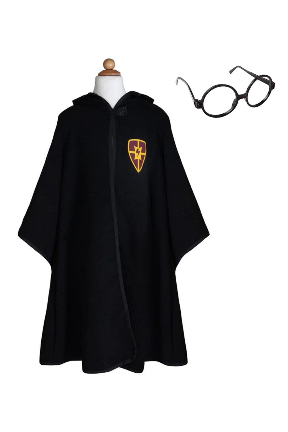 Great Pretenders Verkleedkledij Wizard - Cape met bril - 5/6 jaar