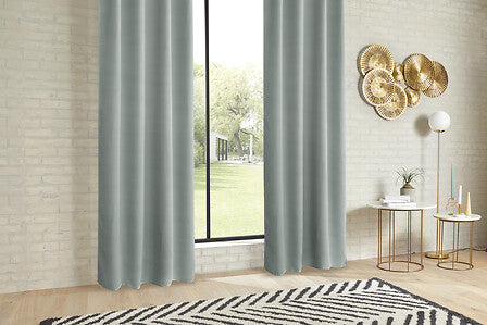 Atmosphera Insulating Taupe curtain with 140 x 260 cm - curtain window coverings - ready-made curtains with hooks and rings