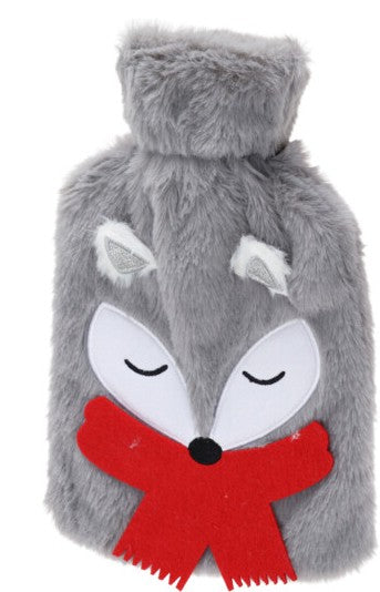 Home & Styling Warmwaterkruik Vosje - 26cm - Donkergrijs