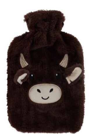 Home & Styling Warmwaterkruik Koe - 2L - 33cm - Donkerbruin