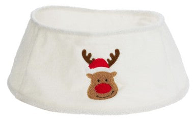 Home & Styling Kerstboomrok Hert - Ø60cm - Wit