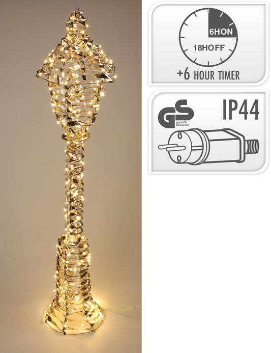 Home & Styling Kerst Lantaarn - Met verlichting - 140cm -Goud