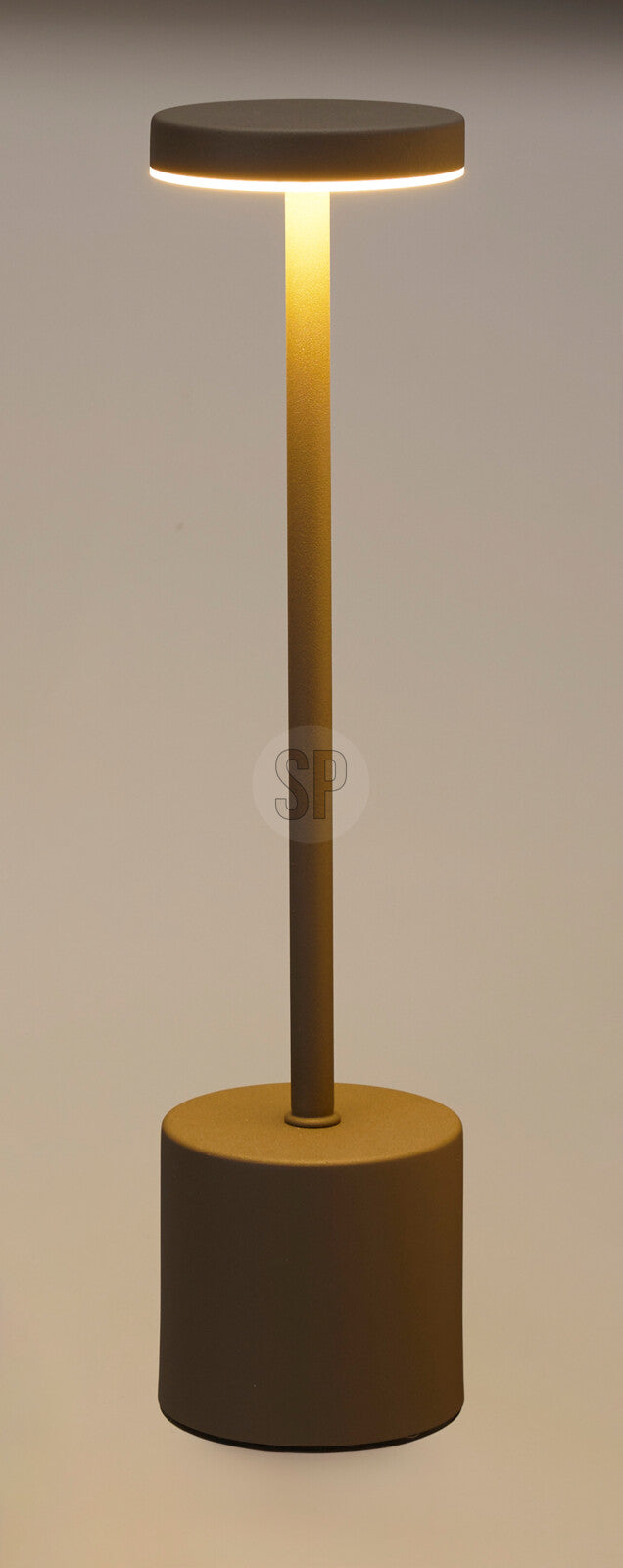 Home & Styling Tafellamp LED - Ø8xH34cm - Excl. batterijen - Taupe