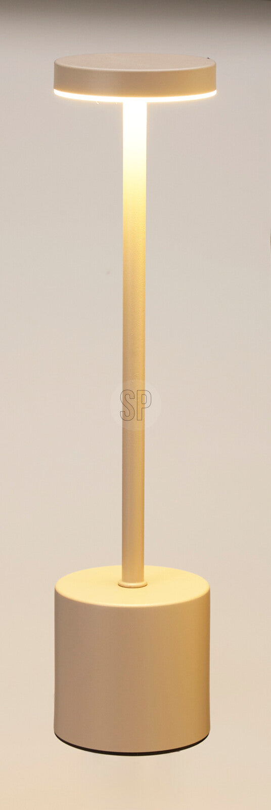 Home & Styling Tafellamp LED - Ø8xH34cm - Excl. batterijen - Cream