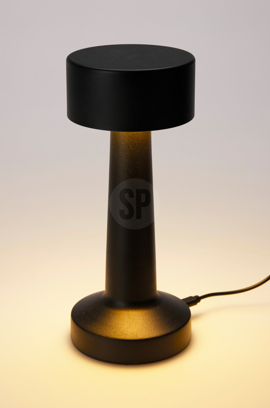 Home & Styling Tafellamp LED - Ø8xH21cm - Excl. batterijen - Zwart