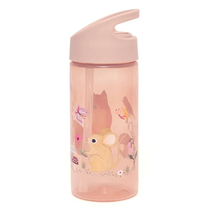 Petit Monkey Drinkfles Woodland - Pink