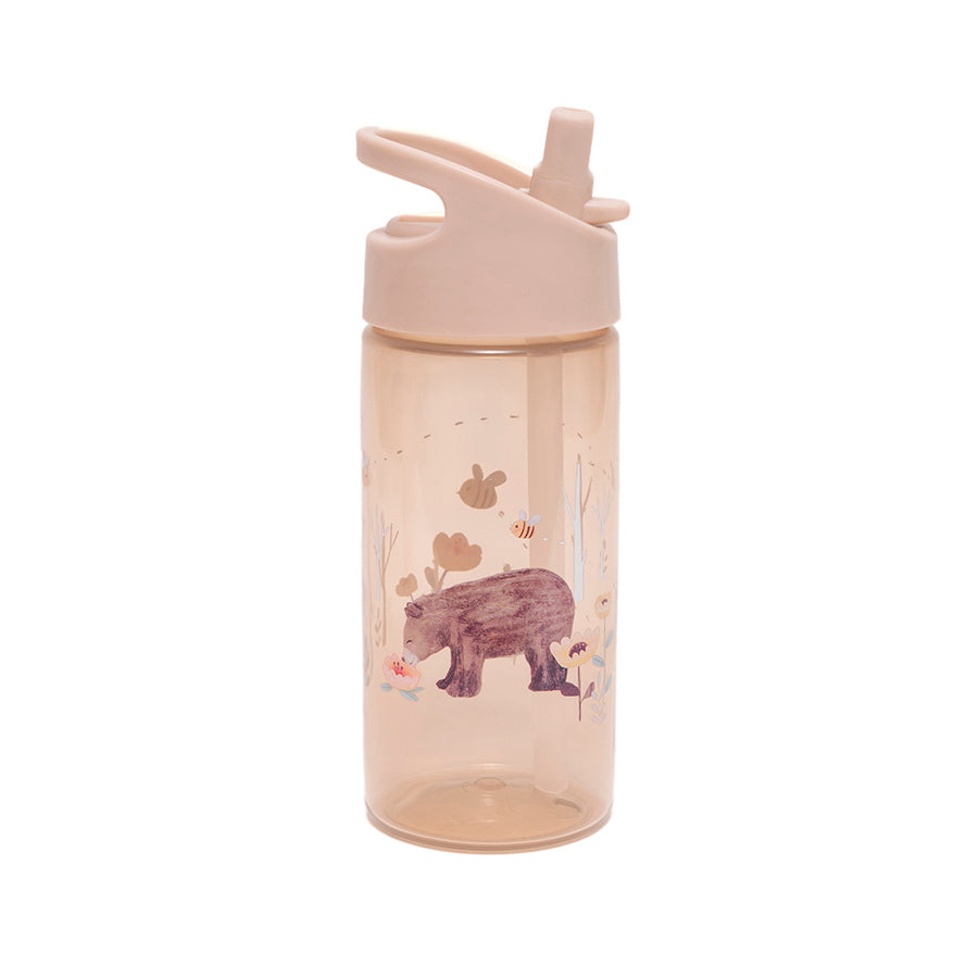 Petit Monkey Drinkfles Humming Bear - Linen White Stars