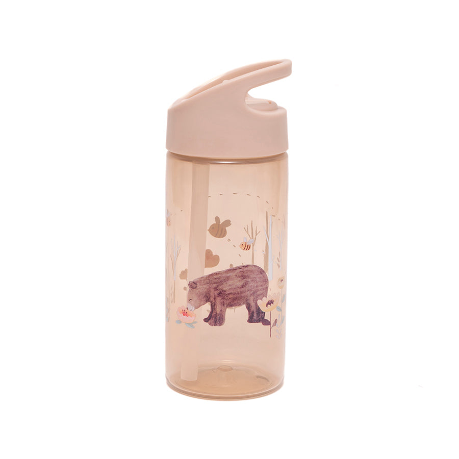 Petit Monkey Drinkfles Humming Bear - Linen White Stars