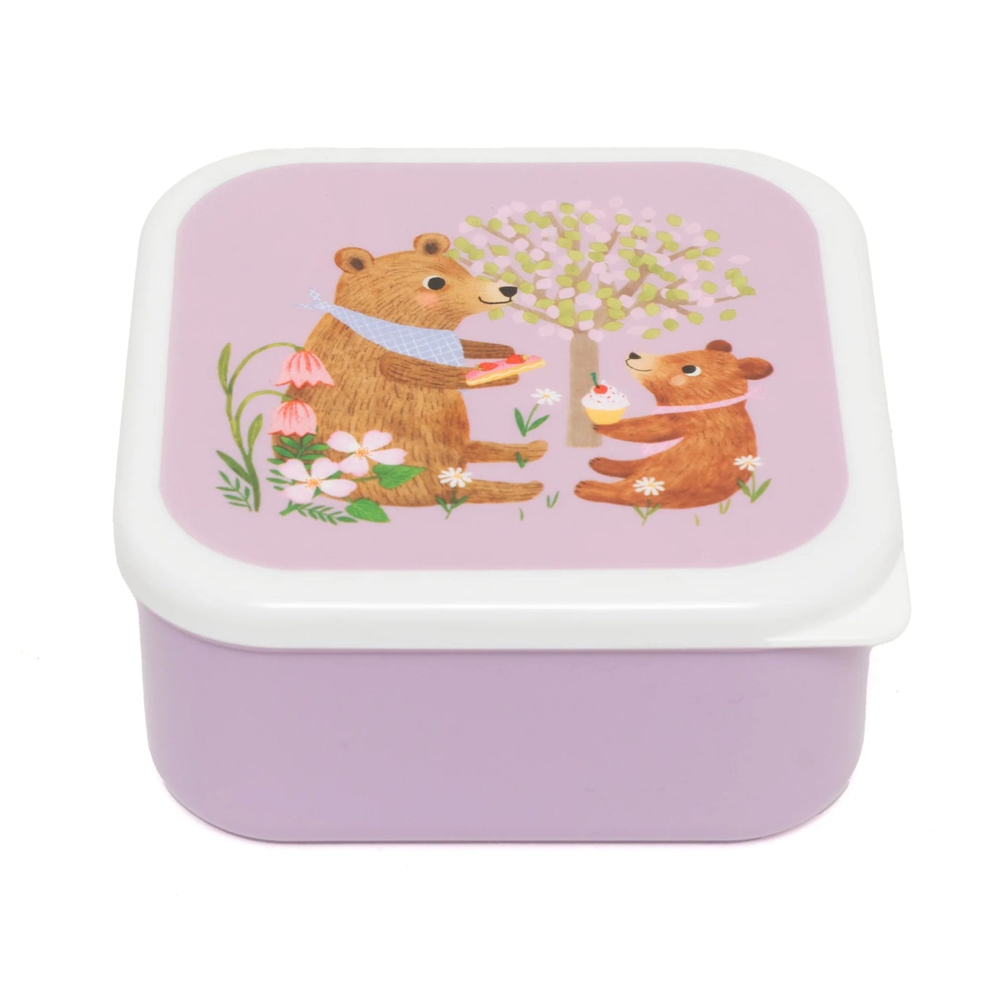 Petit Monkey Bentobox + Snackdozen + Drinkfles Animals Picnic Back to School set - Roze