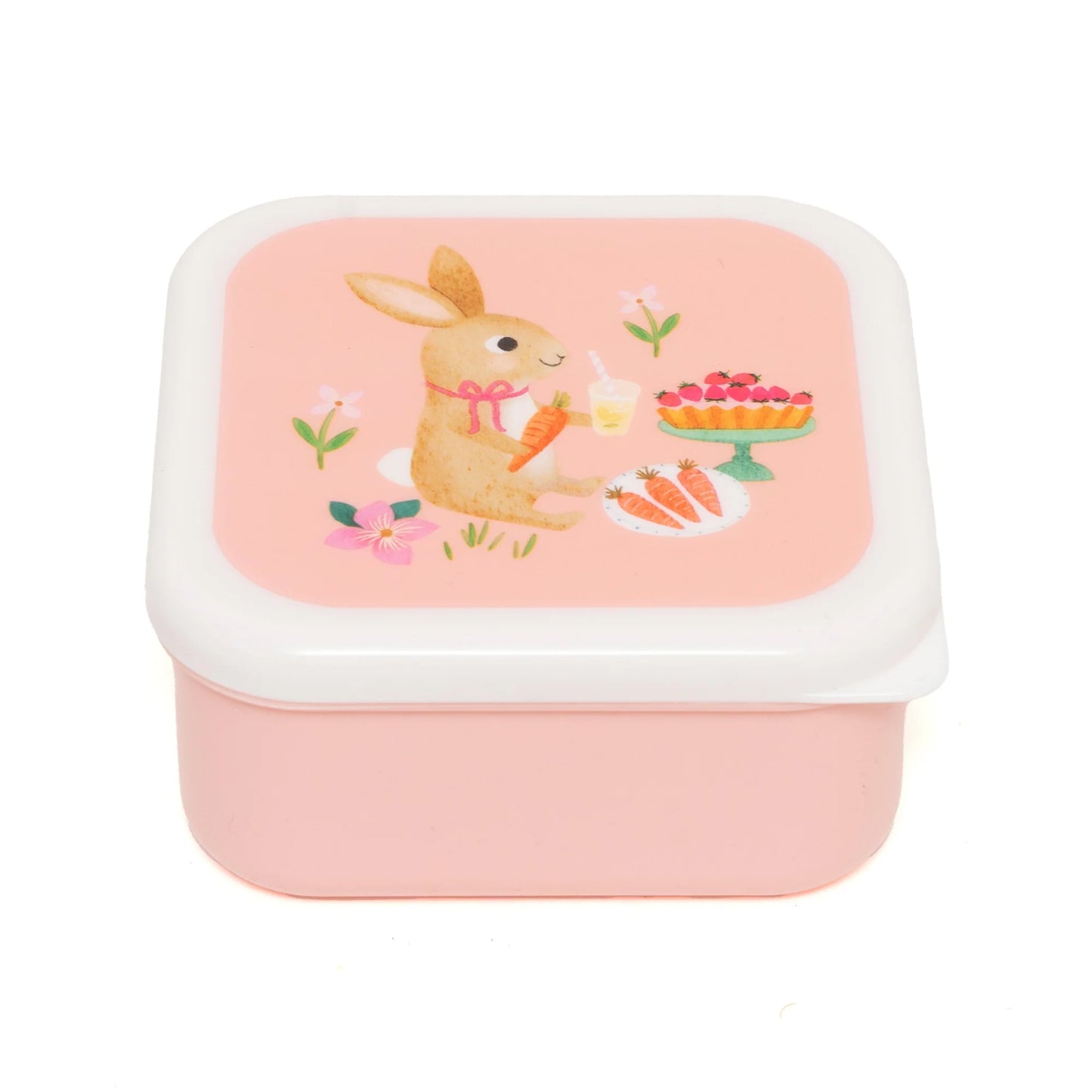 Petit Monkey Bentobox + Snackdozen + Drinkfles Animals Picnic Back to School set - Roze