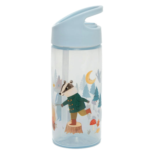 Petit Monkey Drinkfles Bonfire Animals Back to School - Blauw