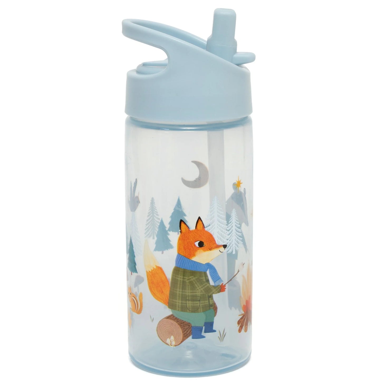 Petit Monkey Bentobox + Drinkfles Bonfire Animals Back to School set - Blauw