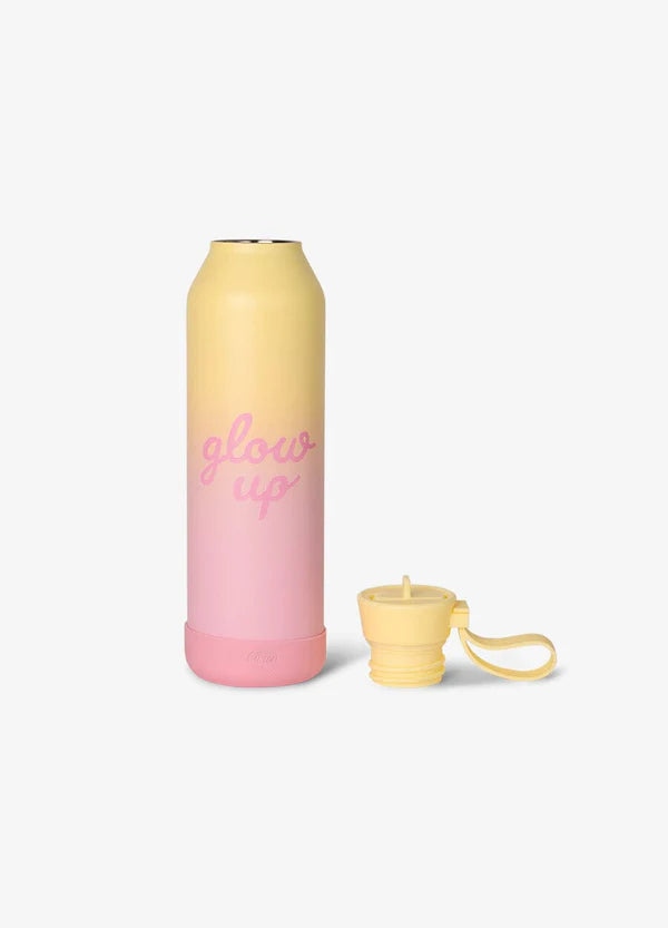 Citron Glow Up Thermo Drinkfles - 750ml - Ø7xH27cm - Yellow/Pink