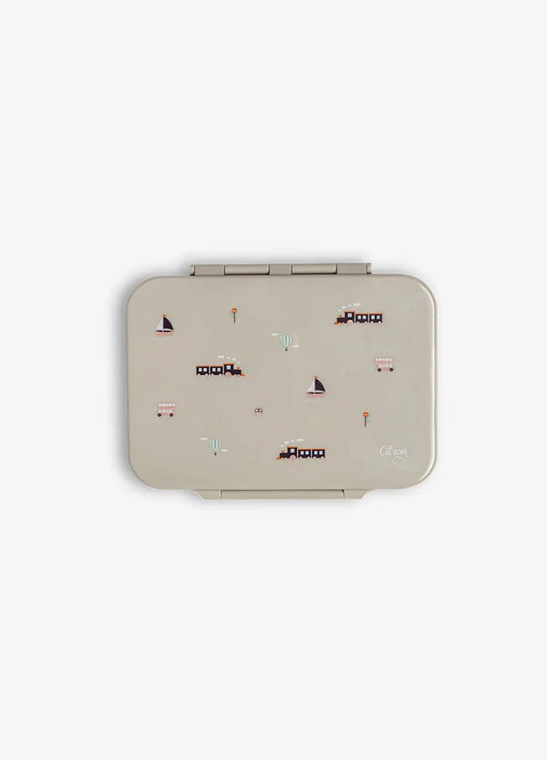 Citron Tritan Lunchbox - 4 compartimenten - 17x21x5cm - Vehicles