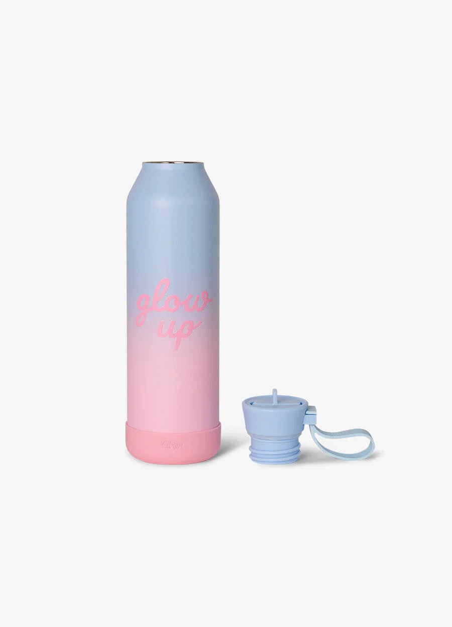 Citron Glow Up Thermo Drinkfles - 750ml - Ø7xH27cm - Blue/Pink