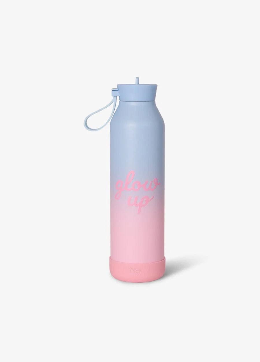Citron Glow Up Thermo Drinkfles - 750ml - Ø7xH27cm - Blue/Pink