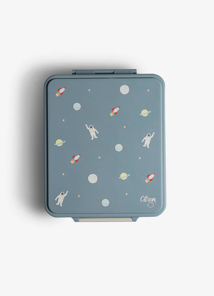 Citron Lunchbox met Voedselbewaarpotje - 19x22x7cm - Spaceship