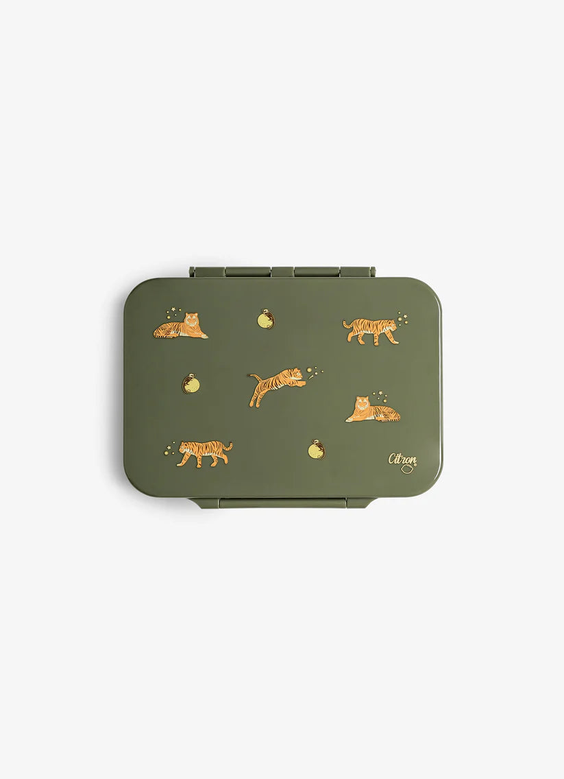 Citron Tritan Lunchbox - 4 compartimenten - 17x21x5cm - Tiger